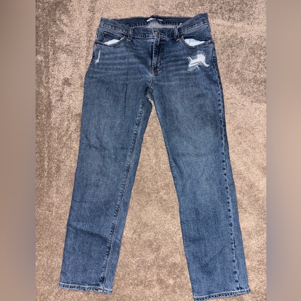 Size 4 petite midrise boyfriend old navy jeans